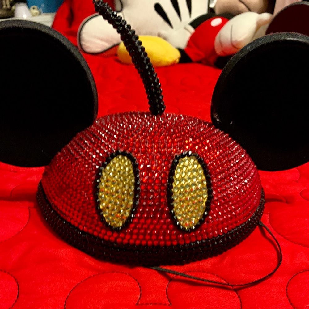 Handmade crystal embellished ear hat